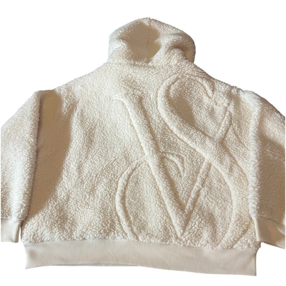 VICTORIA’S SCRET PULLOVER 1/4 ZIP TEDDY HOODIE WITH POCKETS SIZE XL - Picture 1 of 10